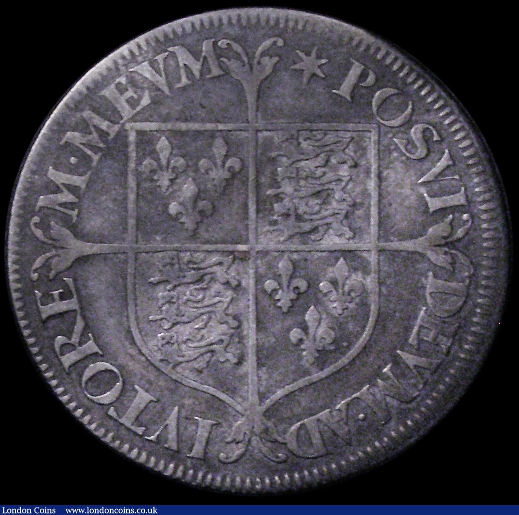 London Coins : A162 : Lot 1631 : Shilling Elizabeth I Milled Coinage , undated, large flan size of 32mm, decorated dress, S.2590, min...
