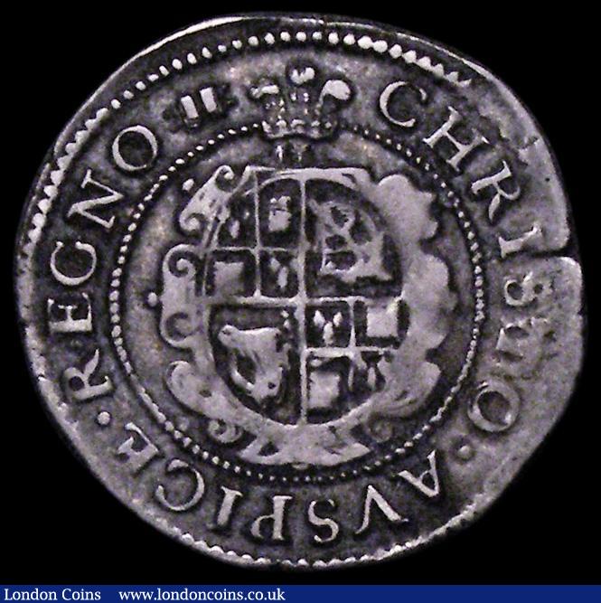London Coins : A162 : Lot 1638 : Threepence Charles I Aberystwyth Mint S.2894 mintmark Book VF with an edge nick at 3 o'clock on...