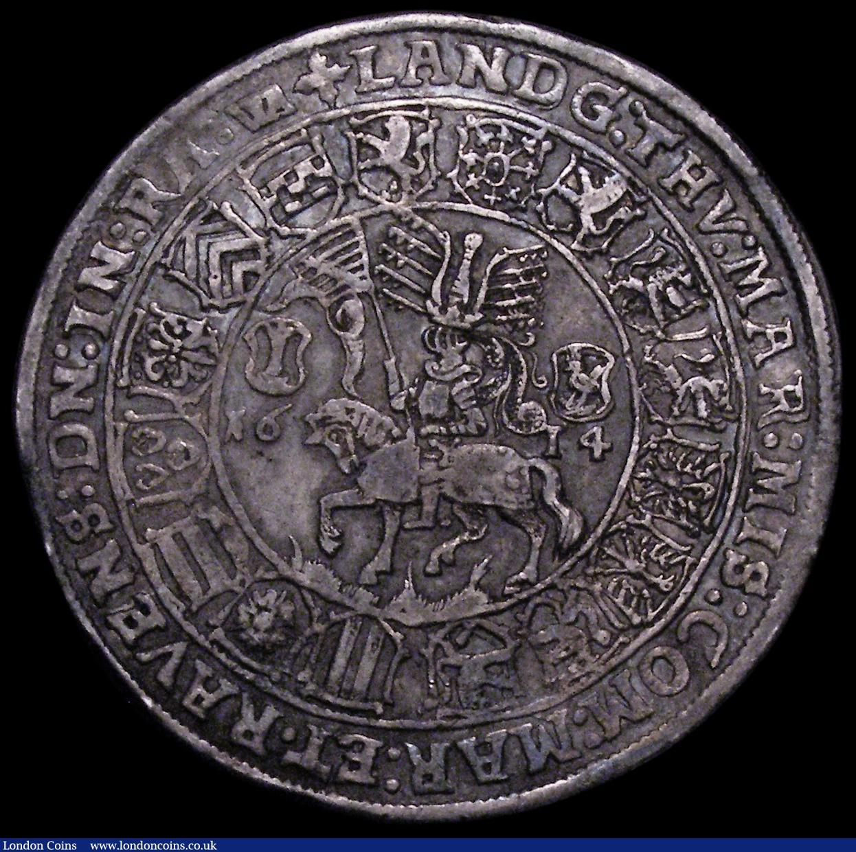 London Coins : A162 : Lot 1662 : German States - Saxe-Old-Gotha Thaler 1614 Johann Casimir and Johann Ernst II KM#17, Dav.7429 VF and...