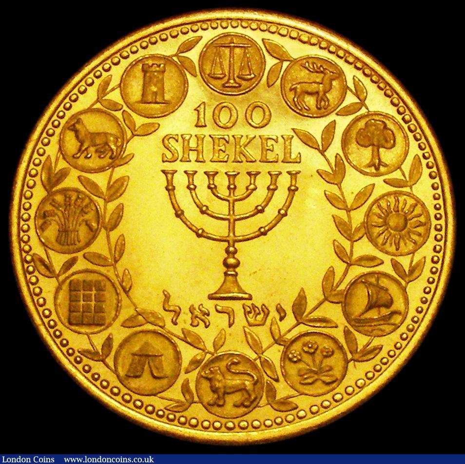 London Coins : A162 : Lot 1672 : Israel Medallic Coinage 100 Shekels Gold 1962 X#7 issued by the Numismatic Centre of Mexico Lustrous...