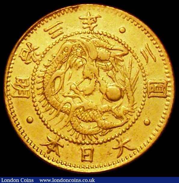 London Coins : A162 : Lot 1675 : Japan 2 Yen Gold, Year 3 (1870) Y#10 NVF, Rare
