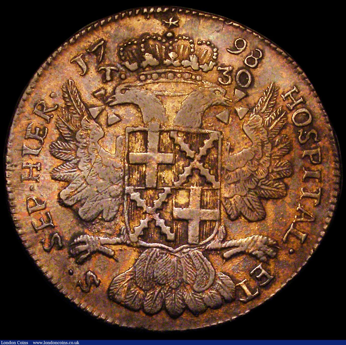 London Coins : A162 : Lot 1686 : Malta 30 Tari 1798 Hompesch, with dot below bust, Restelli & Sammut 009 KM#345 variant NVF with ...