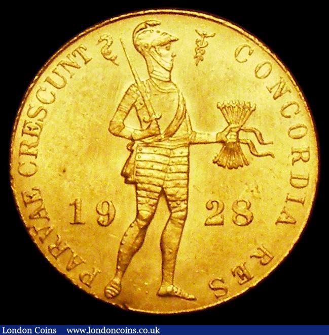London Coins : A162 : Lot 1690 : Netherlands Ducat 1928 Gold Trade Coinage KM#83.1a Lustrous UNC with some light contact marks