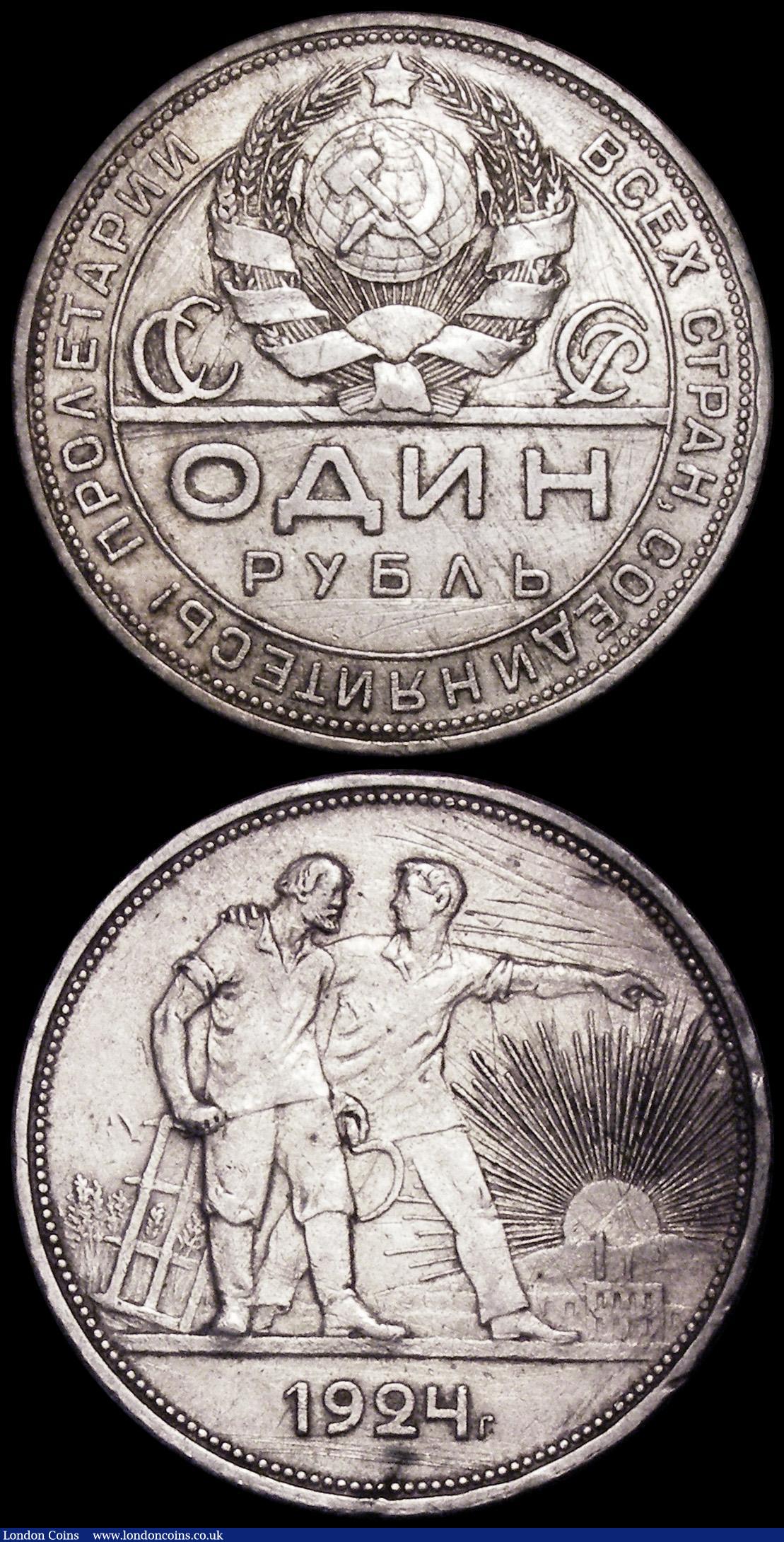 London Coins : A162 : Lot 1693 : Russia Roubles (2) 1913BC 300th Anniversary of the Romanov Dynasty Y#70 A/UNC and lustrous with some...