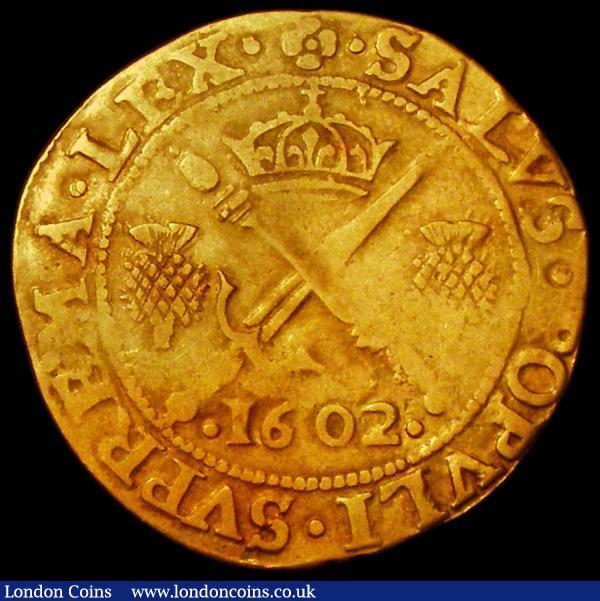 Scotland Sword and Sceptre piece 1602 James VI, Eighth Coinage S.5460  Ex-Astons September 1976, approaching Fine : World Coins : Auction 162 : Lot 1695