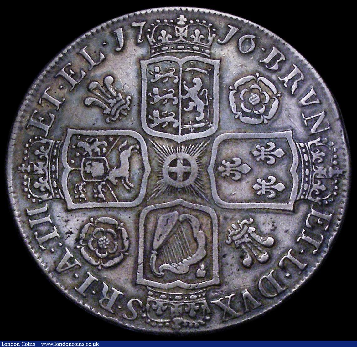 London Coins : A162 : Lot 1718 : Crown 1716 ESC 110, Bull 1540 Fine with a dig in the edge, this not visible when viewed from either ...