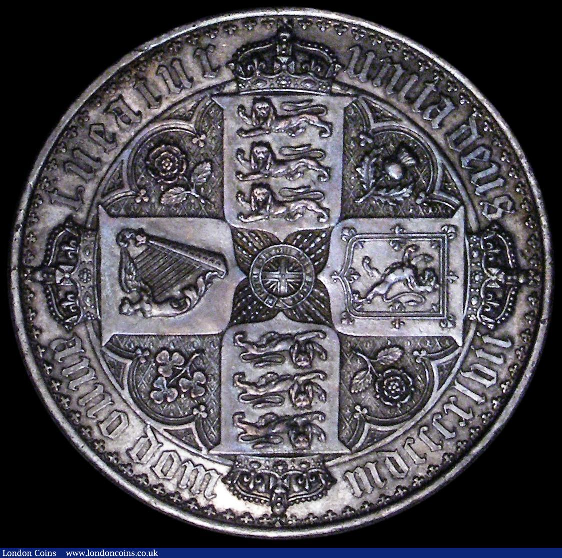 London Coins : A162 : Lot 1733 : Crown 1847 Gothic UNDECIMO ESC 288, Bull 2571 NEF with some contact marks