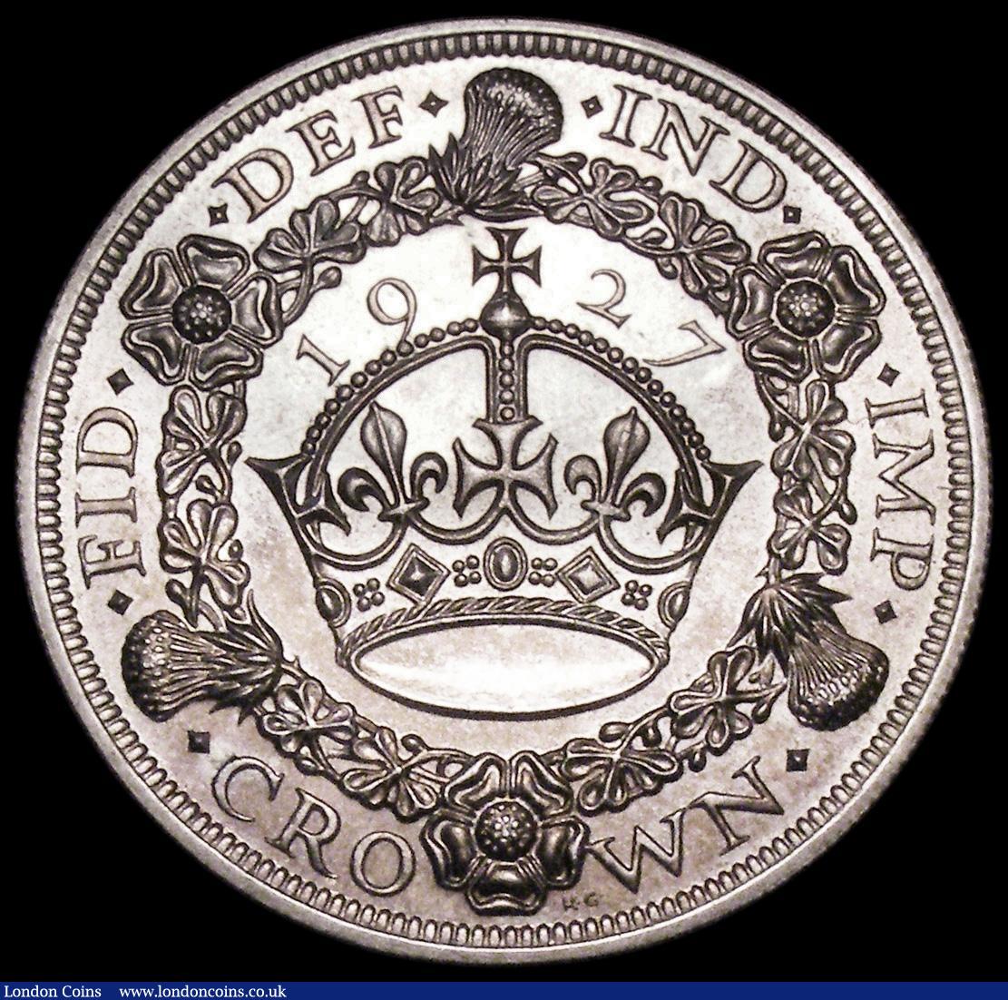 London Coins : A162 : Lot 1737 : Crown 1927 Proof ESC 367, Bull 3631 UNC and lustrous