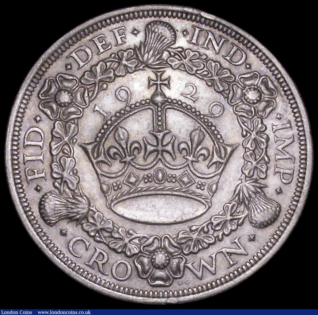 London Coins : A162 : Lot 1739 : Crown 1929 ESC 369, Bull 3636 VF with some small edge nicks