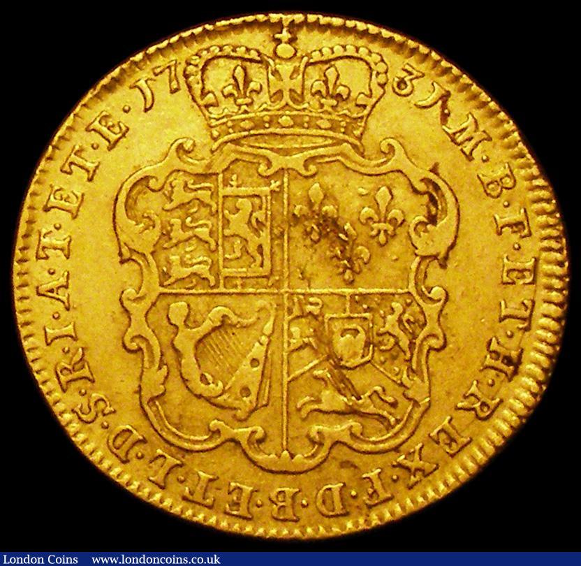 London Coins : A162 : Lot 1766 : Guinea 1731 S.3672 Fine, the reverse slightly better but with some old heavier contact marks on the ...