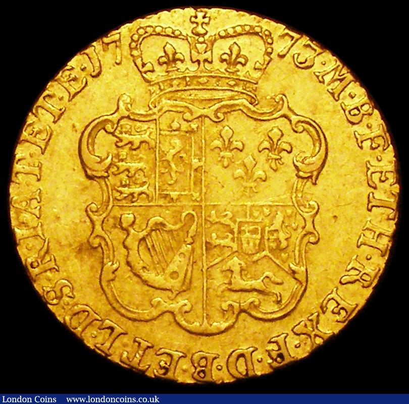 London Coins : A162 : Lot 1774 : Guinea 1773 S.3727 Good Fine/Fine with some surface marks