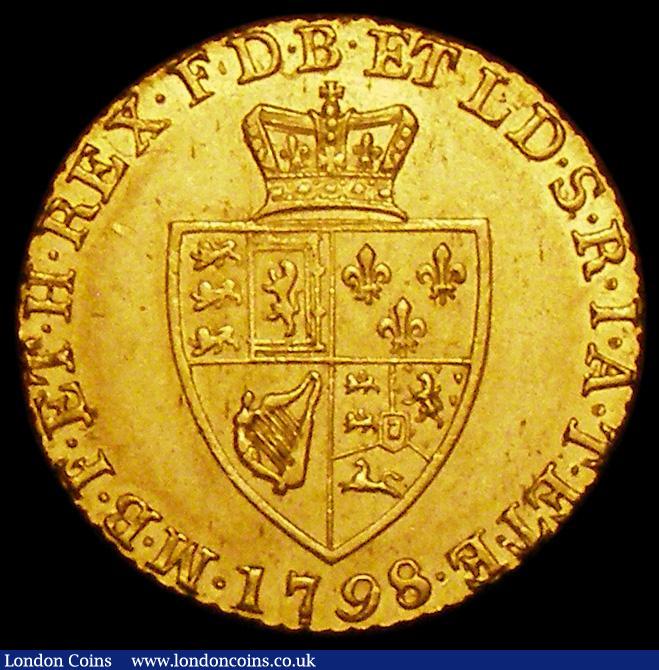 London Coins : A162 : Lot 1814 : Half Guinea 1798 S.3735 GVF and lustrous with a few small flecks of haymarking