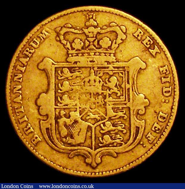 London Coins : A162 : Lot 1826 : Half Sovereign 1826 Marsh 407 VG