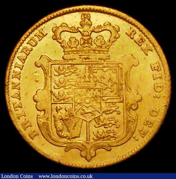 London Coins : A162 : Lot 1827 : Half Sovereign 1827 Marsh 408 Fine/Near Fine, the obverse with some old scuffs