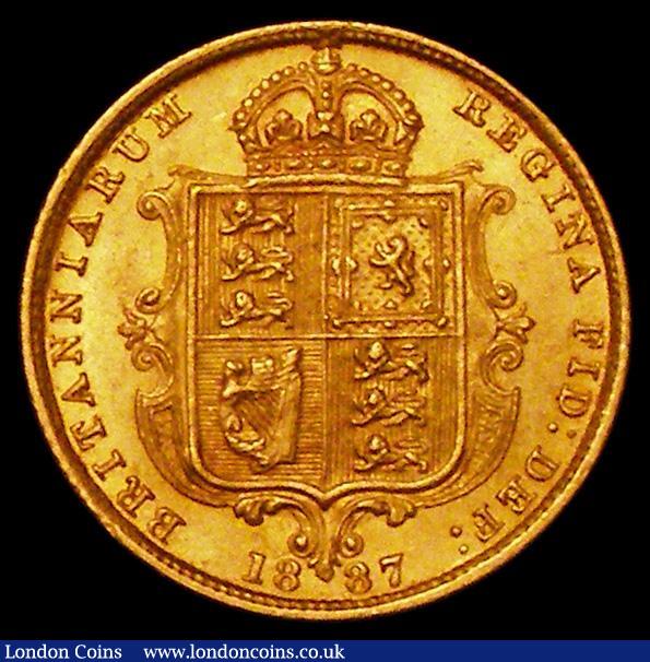 London Coins : A162 : Lot 1830 : Half Sovereign 1887 Jubilee Head, Imperfect J in J.E.B Marsh 478C, GEF, Ex-Reeves Auction 6/2/1981 L...