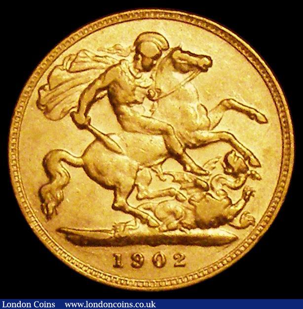 London Coins : A162 : Lot 1832 : Half Sovereign 1902 Marsh 505 Good Fine