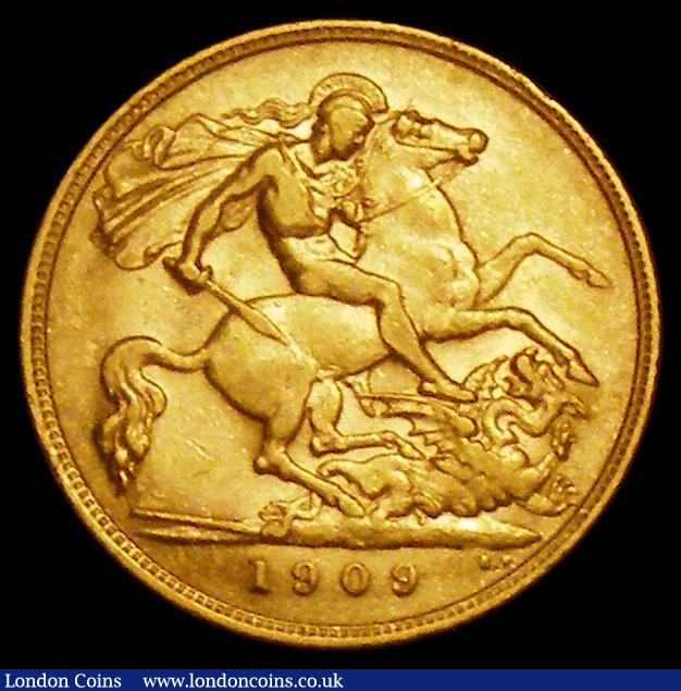 London Coins : A162 : Lot 1836 : Half Sovereign 1909 Marsh 512 Good Fine