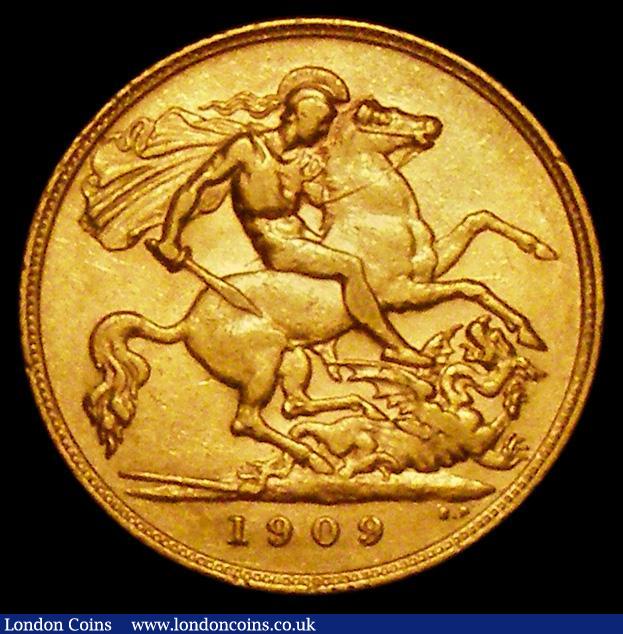 London Coins : A162 : Lot 1837 : Half Sovereign 1909 Marsh 512 NVF/GF