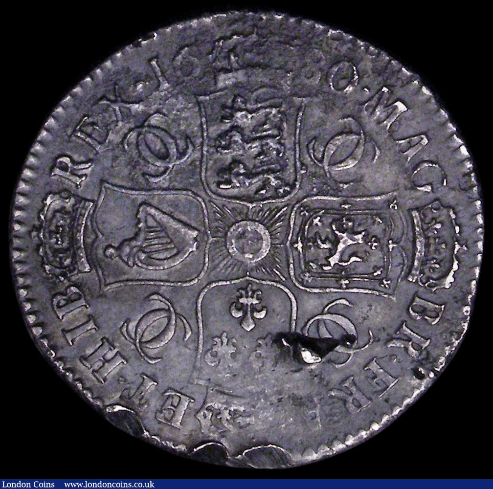 London Coins : A162 : Lot 1844 : Halfcrown 1680 Reversed D in SECVNDO ESC 485A (incorrectly listed for 1681 in Bull) Ex-Wreck of ...