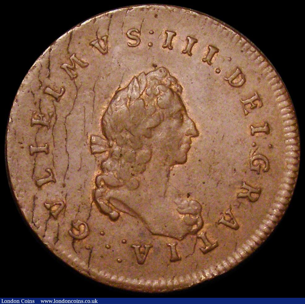London Coins : A162 : Lot 1873 : Medalet or Pattern Halfpenny William and Mary Peck 636, undated, Peck lists these under 'uncert...