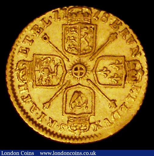 London Coins : A162 : Lot 1878 : Quarter Guinea 1718 S.3638 NVF with some surface marks on the obverse between 1 and 2 o'clock