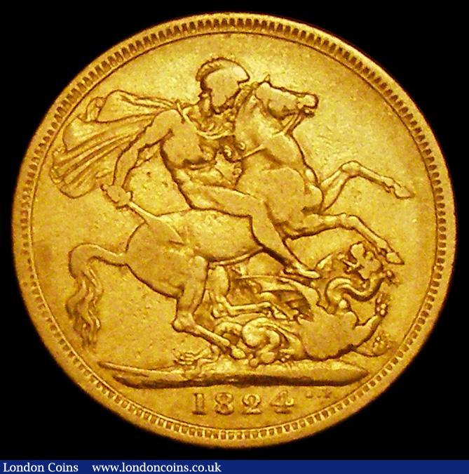 London Coins : A162 : Lot 1918 : Sovereign 1824 Marsh 8 VG/NF
