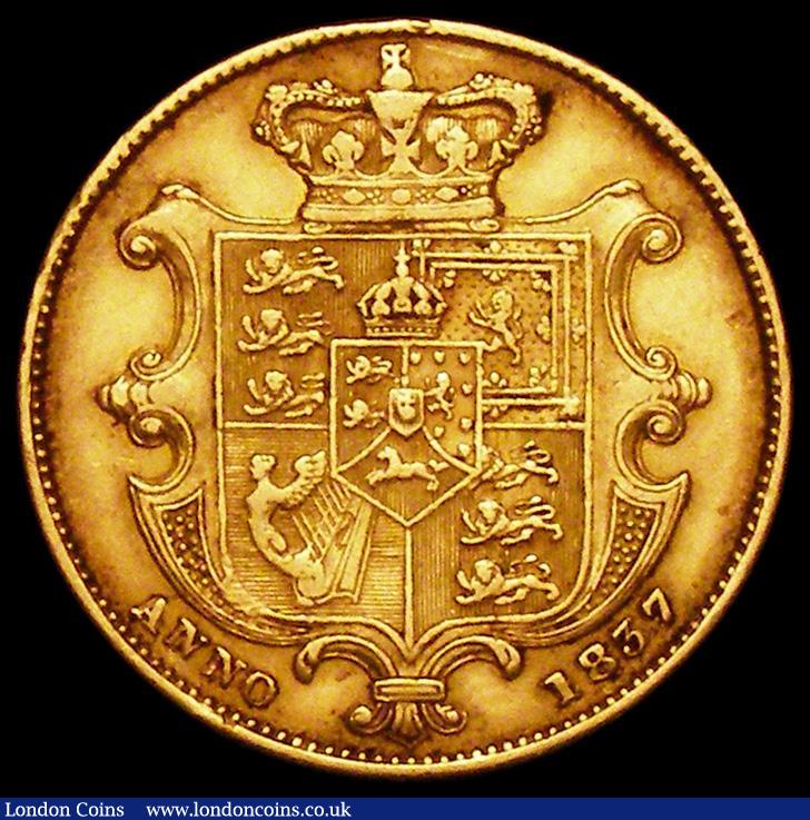 London Coins : A162 : Lot 1936 : Sovereign 1837 as Marsh 21 with both ANNO and all four digits of the date double struck, Good Fine w...