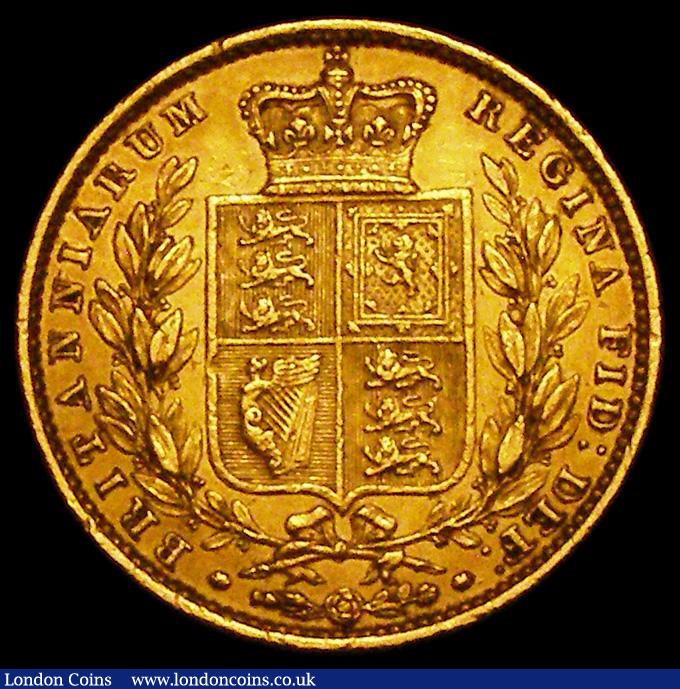 London Coins : A162 : Lot 1941 : Sovereign 1854 WW incuse S.3852D NVF with some surface marks