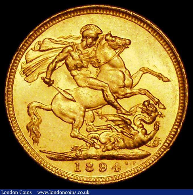 London Coins : A162 : Lot 1964 : Sovereign 1894S Marsh 163 GEF and lustrous