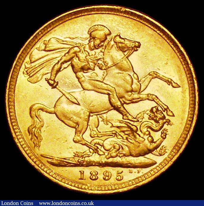 London Coins : A162 : Lot 1965 : Sovereign 1895M Marsh 155 GVF/NEF with some contact marks and small rim nicks