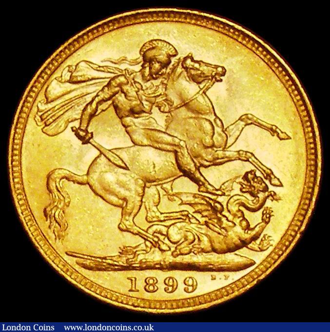 London Coins : A162 : Lot 1971 : Sovereign 1899M Marsh 159 EF/AU and lustrous with small rim nicks