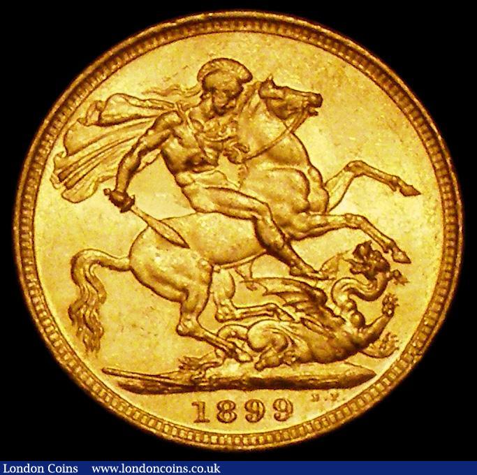 London Coins : A162 : Lot 1973 : Sovereign 1899S Marsh 168 EF/GEF and lustrous with some contact marks