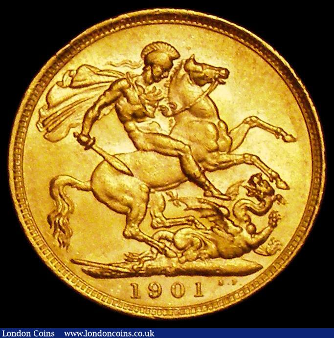 London Coins : A162 : Lot 1977 : Sovereign 1901M Marsh 161 EF and lustrous