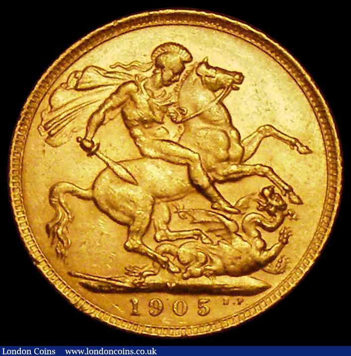 London Coins : A162 : Lot 1981 : Sovereign 1905M Marsh 189 NEF/GVF 