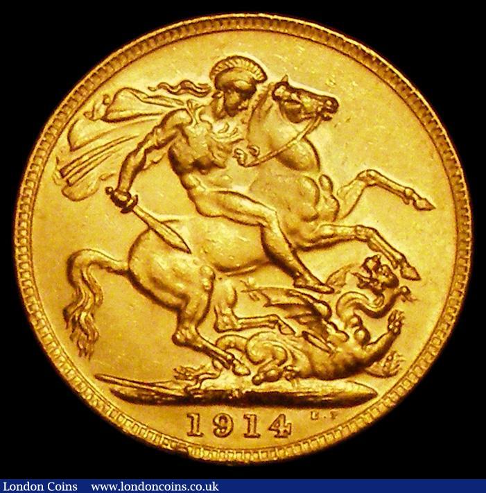 London Coins : A162 : Lot 1984 : Sovereign 1914M Marsh 232 GVF/NEF with some contact marks
