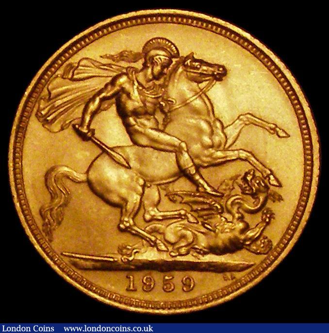 London Coins : A162 : Lot 1992 : Sovereign 1959 Marsh 299 UNC or near so with an edge nick