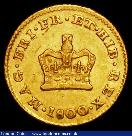 London Coins : A162 : Lot 1994 : Third Guinea 1800 S.3738 Good Fine with touches of surface residue