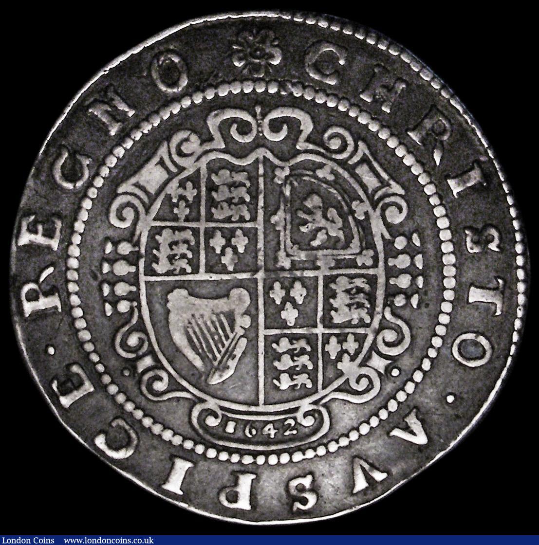 London Coins : A162 : Lot 2105 : Halfcrown 1642 Charles I Exeter Mint date in cartouche below shield S3071, North 2534, Brooker 1014 ...