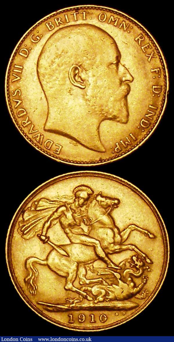 Sovereigns (2) 1908 Marsh 180 GVF, 1910 Marsh 182 VF : English Coins : Auction 162 : Lot 2707