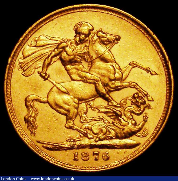 London Coins : A162 : Lot 557 : Sovereign 1876 George and the Dragon Marsh 88 VF in a London Mint Office box with certificate