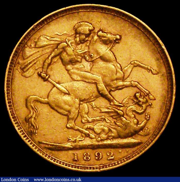 London Coins : A162 : Lot 558 : Sovereign 1892 S.3866C, DISH L16 Fine/Good Fine in a London Mint Office box with certificate