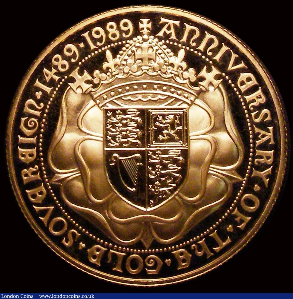 London Coins : A162 : Lot 624 : Two Pounds 1989 500th Anniversary of the First Gold Sovereign Proof S.SD3 nFDC in a London Mint Offi...