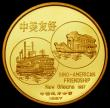 London Coins : A162 : Lot 1143 : China Gold Panda 1987 Sino-American Friendship, New Orleans, Gold One Ounce Proof nFDC with a few ve...