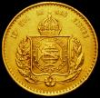 London Coins : A162 : Lot 1648 : Brazil 20000 Reis Gold 1852 KM#463 About VF Ex-Jewellery