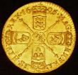 London Coins : A162 : Lot 1801 : Half Guinea 1695 Early Harp S.3466 VF
