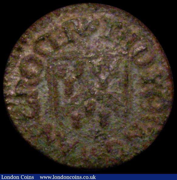 Farthing 17th Century Norfolk - New Buckenham, 1667 Tho. Youngman, Grocer, Dickinson 110, VG with green patina, rare and unpriced by Dickinson : Tokens : Auction 163 : Lot 11