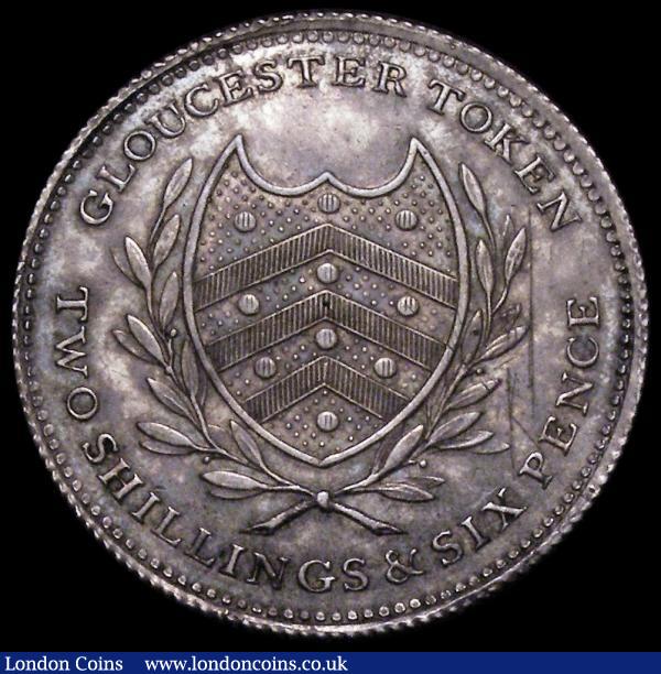 Halfcrown 19th Century Gloucestershire- Gloucester undated Davis 4, NEF with attractive old tone, the obverse with some thin scratches : Tokens : Auction 163 : Lot 13