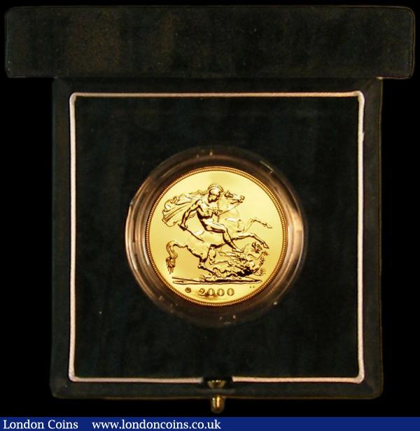 Five Pounds Gold 2000U S.SE8 BU in the Royal Mint box of issue with certificate : English Cased : Auction 163 : Lot 1720