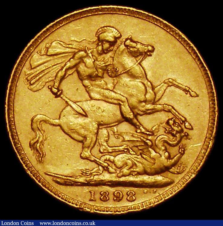 London Coins : A163 : Lot 173 : Mint Error - Mis-Strike Sovereign 1898 NVF/GVF with part of the word FID and part of the edge of an ...