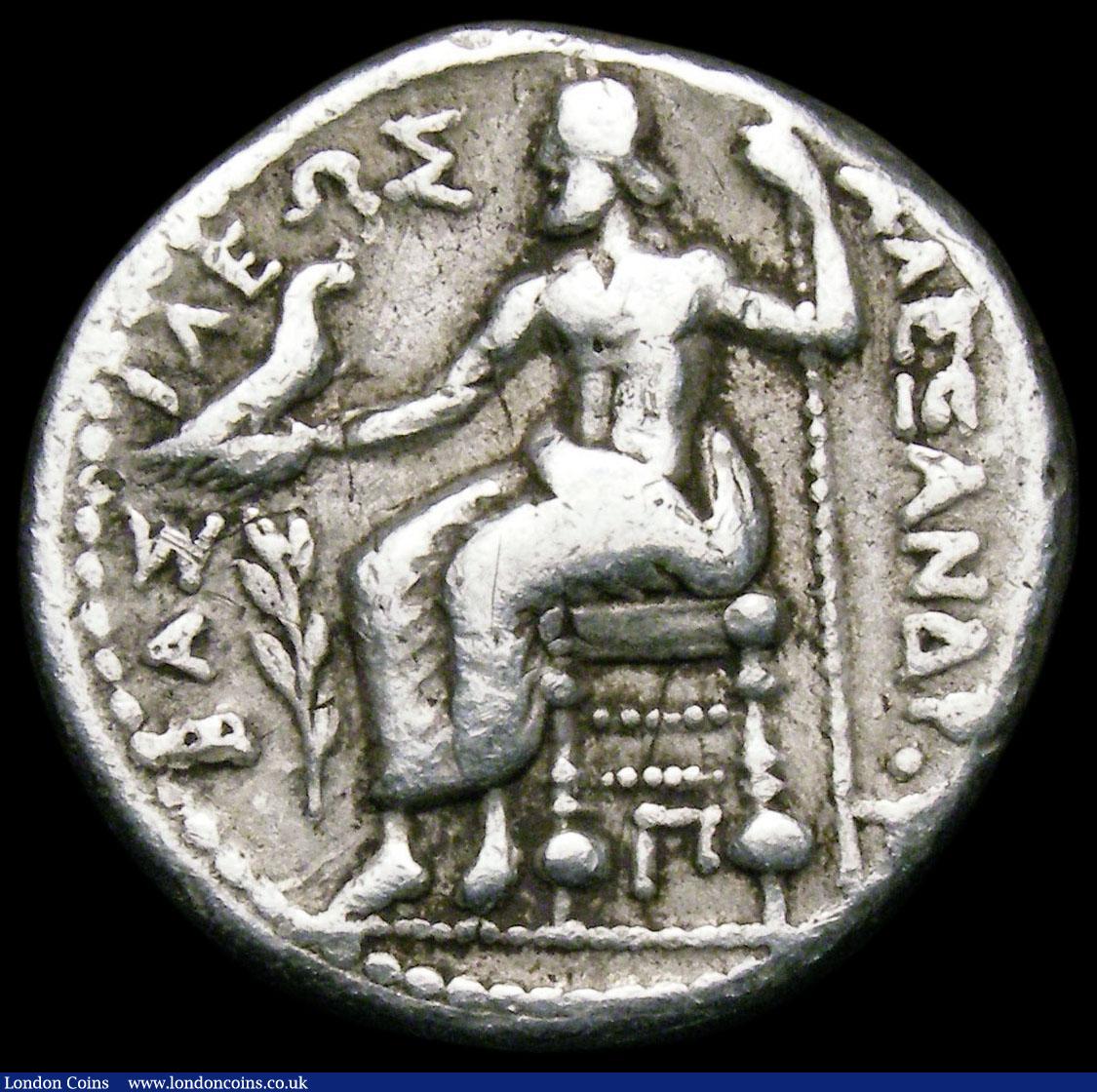 London Coins : A163 : Lot 199 : Ancient Greece, Ar Tetradrachm, Alexander the Great, Amphipolis Mint Struck 320-317BC, Obverse: Head...